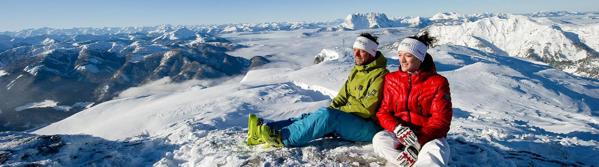 Atemberaubender Ausblick &uuml;ber die Gipfel der umliegenden Bergwelt.